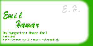 emil hamar business card